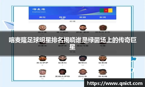 喀麦隆足球明星排名揭晓谁是绿茵场上的传奇巨星